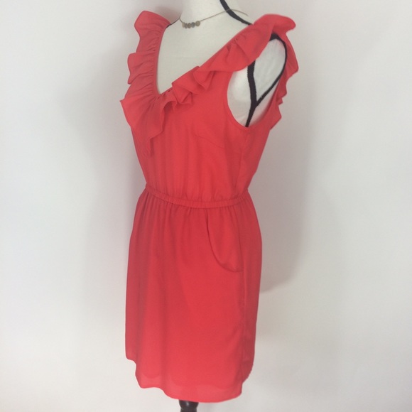 Alythea Orange Ruffle Dress - Picture 2 of 6